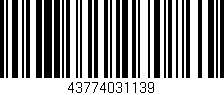 Código de barras (EAN, GTIN, SKU, ISBN): '43774031139'