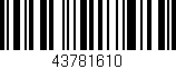 Código de barras (EAN, GTIN, SKU, ISBN): '43781610'