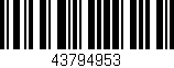 Código de barras (EAN, GTIN, SKU, ISBN): '43794953'