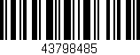 Código de barras (EAN, GTIN, SKU, ISBN): '43798485'