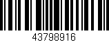 Código de barras (EAN, GTIN, SKU, ISBN): '43798916'