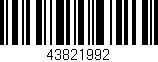 Código de barras (EAN, GTIN, SKU, ISBN): '43821992'