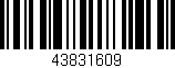 Código de barras (EAN, GTIN, SKU, ISBN): '43831609'