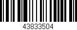 Código de barras (EAN, GTIN, SKU, ISBN): '43833504'