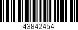 Código de barras (EAN, GTIN, SKU, ISBN): '43842454'