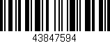 Código de barras (EAN, GTIN, SKU, ISBN): '43847594'
