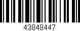 Código de barras (EAN, GTIN, SKU, ISBN): '43848447'