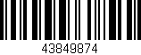 Código de barras (EAN, GTIN, SKU, ISBN): '43849874'