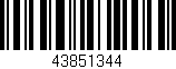 Código de barras (EAN, GTIN, SKU, ISBN): '43851344'