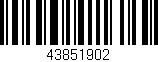 Código de barras (EAN, GTIN, SKU, ISBN): '43851902'