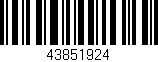 Código de barras (EAN, GTIN, SKU, ISBN): '43851924'