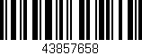 Código de barras (EAN, GTIN, SKU, ISBN): '43857658'