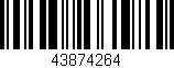 Código de barras (EAN, GTIN, SKU, ISBN): '43874264'