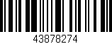 Código de barras (EAN, GTIN, SKU, ISBN): '43878274'