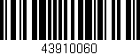 Código de barras (EAN, GTIN, SKU, ISBN): '43910060'