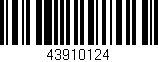 Código de barras (EAN, GTIN, SKU, ISBN): '43910124'