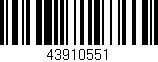 Código de barras (EAN, GTIN, SKU, ISBN): '43910551'