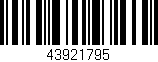 Código de barras (EAN, GTIN, SKU, ISBN): '43921795'