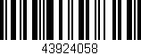 Código de barras (EAN, GTIN, SKU, ISBN): '43924058'