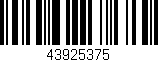 Código de barras (EAN, GTIN, SKU, ISBN): '43925375'