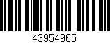 Código de barras (EAN, GTIN, SKU, ISBN): '43954965'