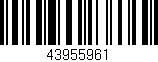 Código de barras (EAN, GTIN, SKU, ISBN): '43955961'
