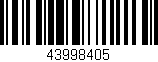 Código de barras (EAN, GTIN, SKU, ISBN): '43998405'