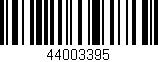 Código de barras (EAN, GTIN, SKU, ISBN): '44003395'