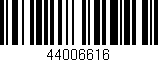 Código de barras (EAN, GTIN, SKU, ISBN): '44006616'