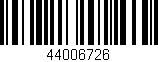 Código de barras (EAN, GTIN, SKU, ISBN): '44006726'