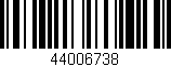 Código de barras (EAN, GTIN, SKU, ISBN): '44006738'