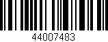 Código de barras (EAN, GTIN, SKU, ISBN): '44007483'