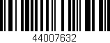 Código de barras (EAN, GTIN, SKU, ISBN): '44007632'