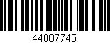Código de barras (EAN, GTIN, SKU, ISBN): '44007745'