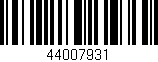 Código de barras (EAN, GTIN, SKU, ISBN): '44007931'