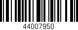 Código de barras (EAN, GTIN, SKU, ISBN): '44007950'