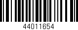 Código de barras (EAN, GTIN, SKU, ISBN): '44011654'