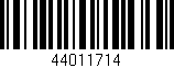 Código de barras (EAN, GTIN, SKU, ISBN): '44011714'
