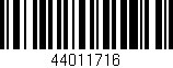 Código de barras (EAN, GTIN, SKU, ISBN): '44011716'