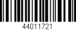 Código de barras (EAN, GTIN, SKU, ISBN): '44011721'