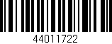 Código de barras (EAN, GTIN, SKU, ISBN): '44011722'
