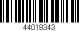 Código de barras (EAN, GTIN, SKU, ISBN): '44019343'