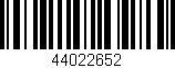 Código de barras (EAN, GTIN, SKU, ISBN): '44022652'