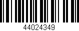 Código de barras (EAN, GTIN, SKU, ISBN): '44024349'