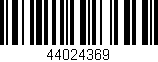 Código de barras (EAN, GTIN, SKU, ISBN): '44024369'