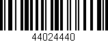 Código de barras (EAN, GTIN, SKU, ISBN): '44024440'