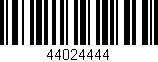 Código de barras (EAN, GTIN, SKU, ISBN): '44024444'
