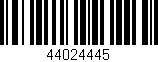 Código de barras (EAN, GTIN, SKU, ISBN): '44024445'