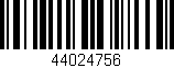 Código de barras (EAN, GTIN, SKU, ISBN): '44024756'