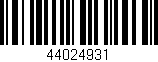 Código de barras (EAN, GTIN, SKU, ISBN): '44024931'